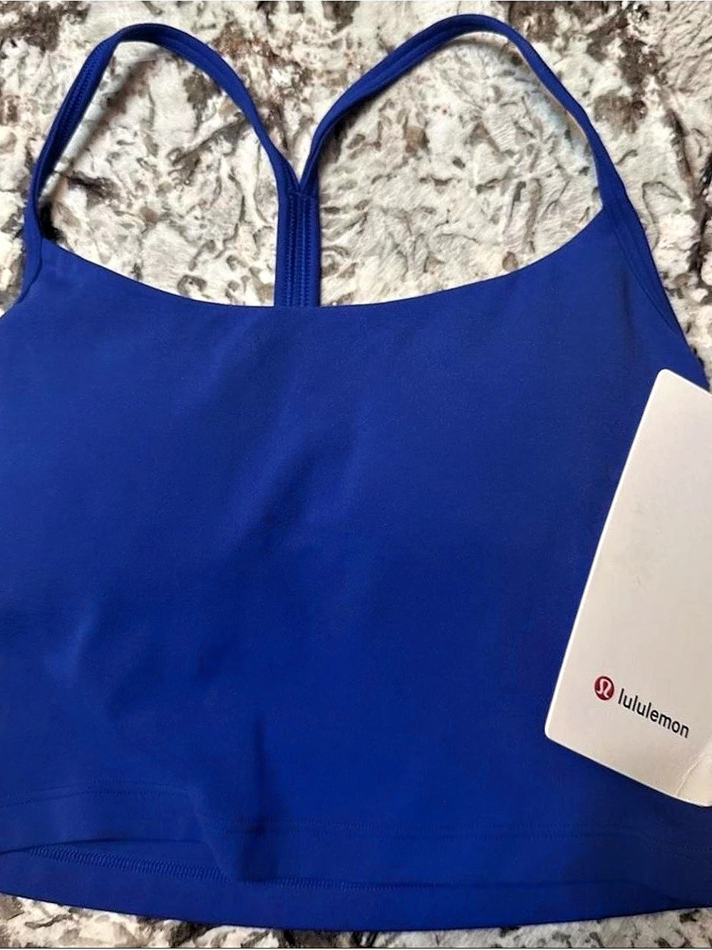 lululemon Ebb to Street Cropped Tank B/C Cropped Tank in Blue Size XXS NWT